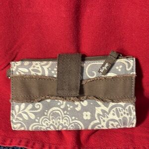 Thirty-One Gray and Brown Patterned Wallet